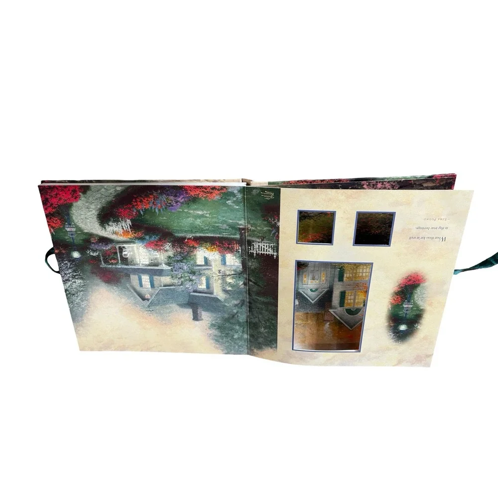 Thomas Kinkade Simpler Times Photo Album 11x11 Multicolor Landscape Art Ribbon